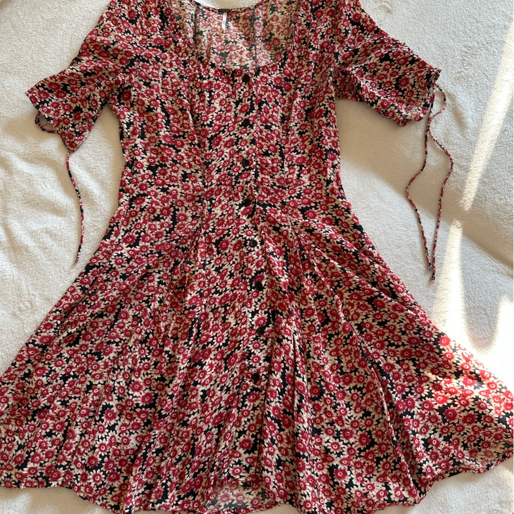 Free people mini floral dress S
